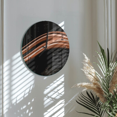 Round wall clock Abstract Lines