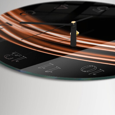 Round wall clock Abstract Lines