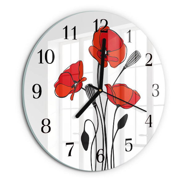 Round wall clock Poppy