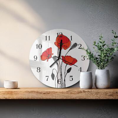 Round wall clock Poppy