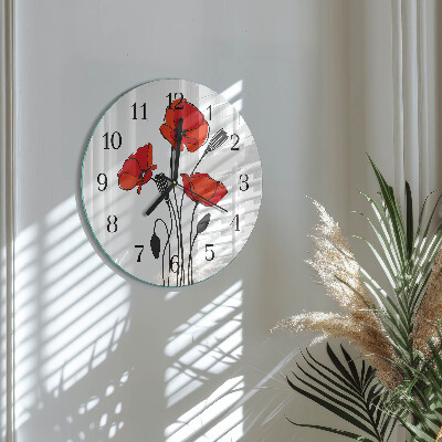 Round wall clock Poppy