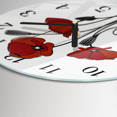 Round wall clock Poppy