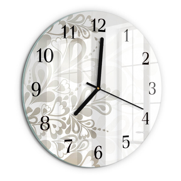 Round wall clock Floral Art