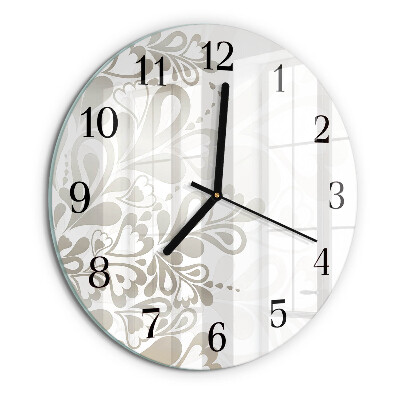 Round wall clock Floral Art