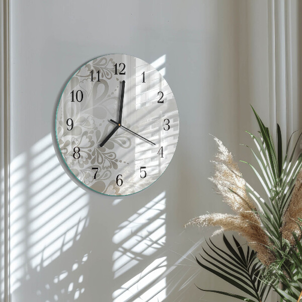 Round wall clock Floral Art