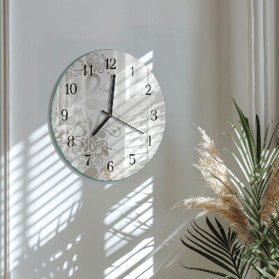 Round wall clock Floral Art