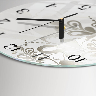 Round wall clock Floral Art