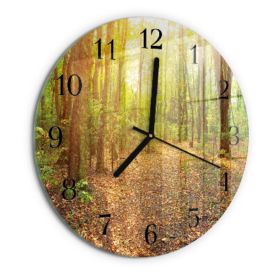 Round wall clock Forest Path