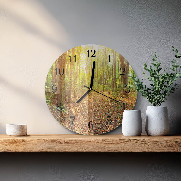 Round wall clock Forest Path