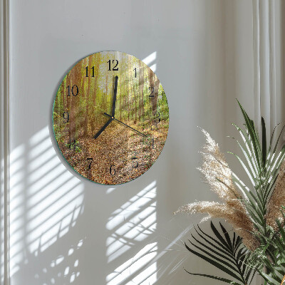 Round wall clock Forest Path