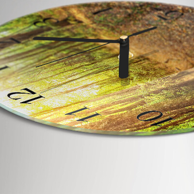 Round wall clock Forest Path