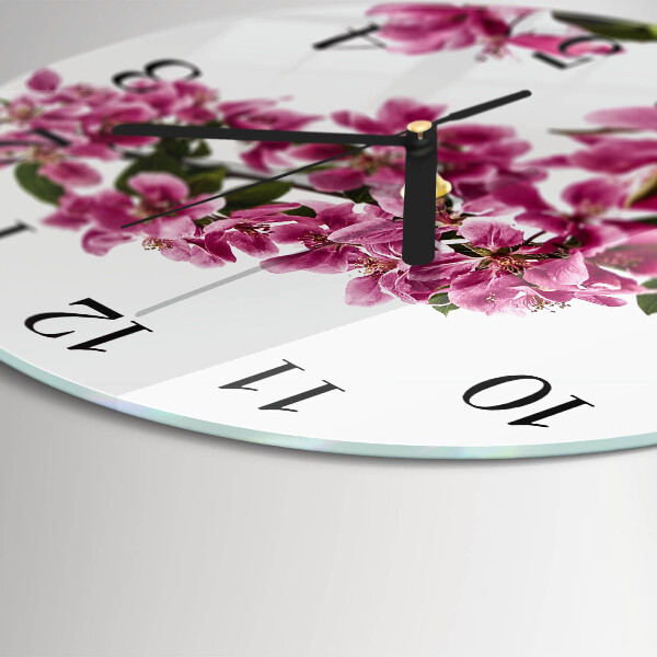 Round wall clock Flowers
