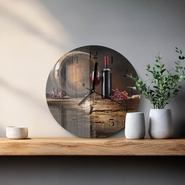 Round wall clock Grapes for Wine