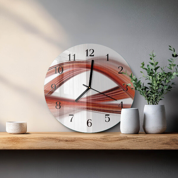 Round wall clock Abstract Lines