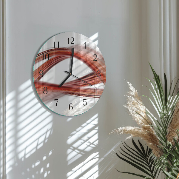 Round wall clock Abstract Lines