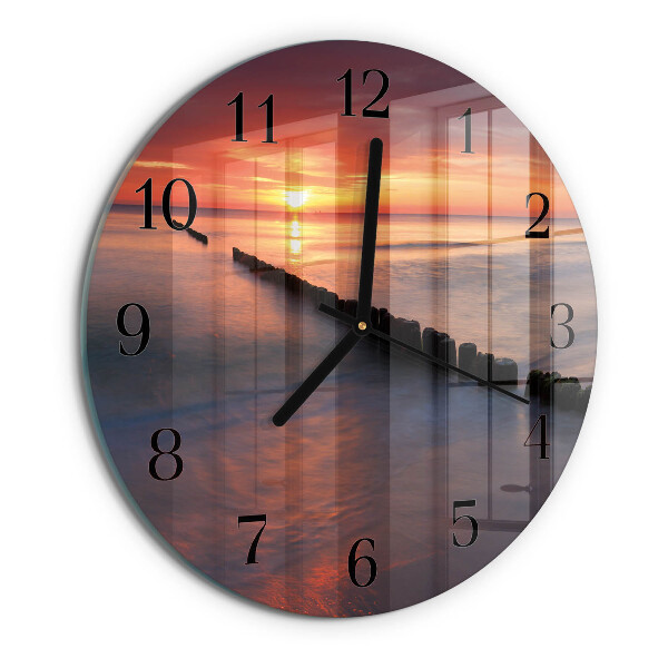 Round wall clock Sun of the Sea