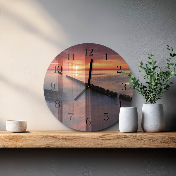 Round wall clock Sun of the Sea