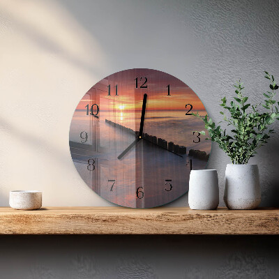 Round wall clock Sun of the Sea