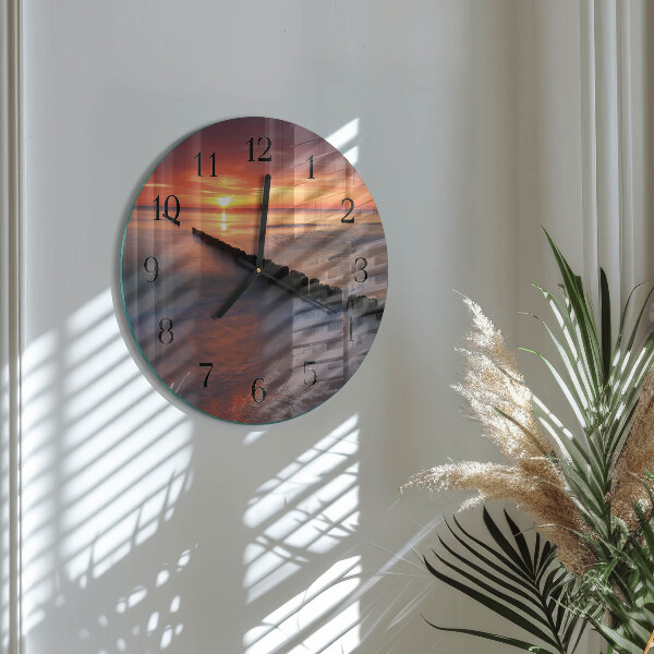 Round wall clock Sun of the Sea