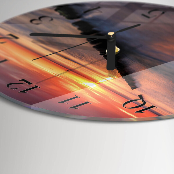 Round wall clock Sun of the Sea