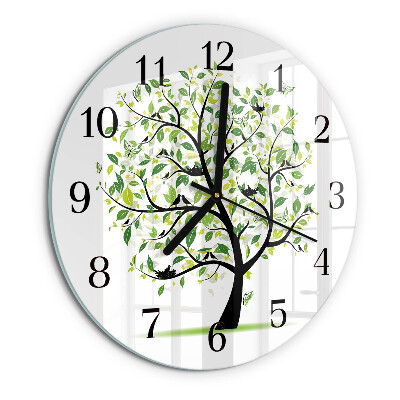 Round wall clock Tree