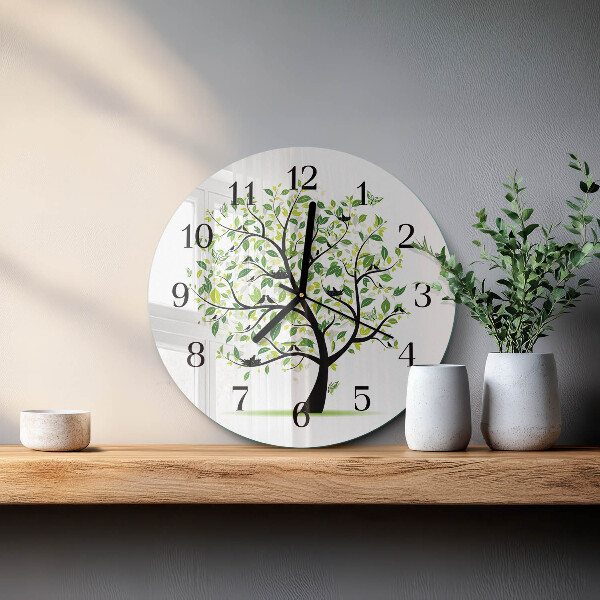 Round wall clock Tree