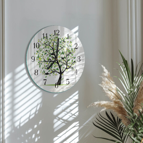 Round wall clock Tree