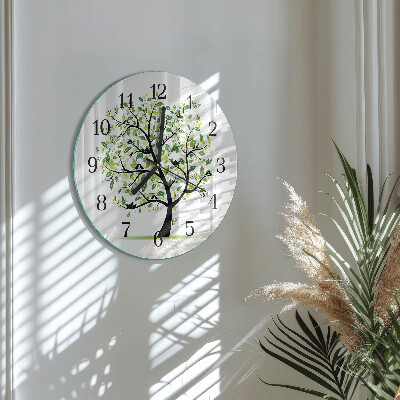 Round wall clock Tree