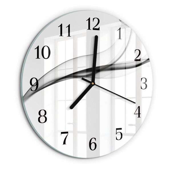 Round wall clock Abstract Smoke