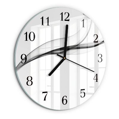Round wall clock Abstract Smoke