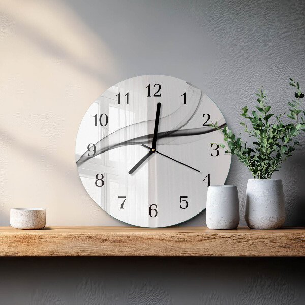 Round wall clock Abstract Smoke