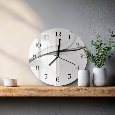 Round wall clock Abstract Smoke