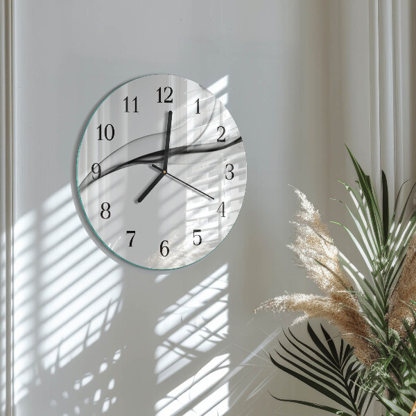 Round wall clock Abstract Smoke