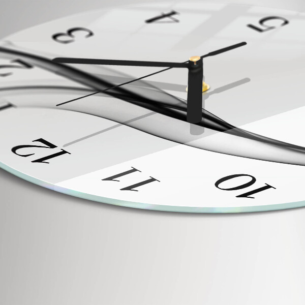 Round wall clock Abstract Smoke