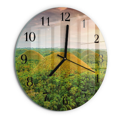 Round wall clock Landscape