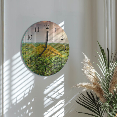 Round wall clock Landscape