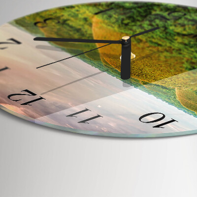 Round wall clock Landscape