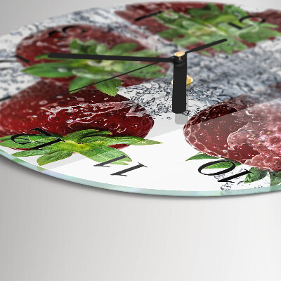 Round wall clock Strawberries