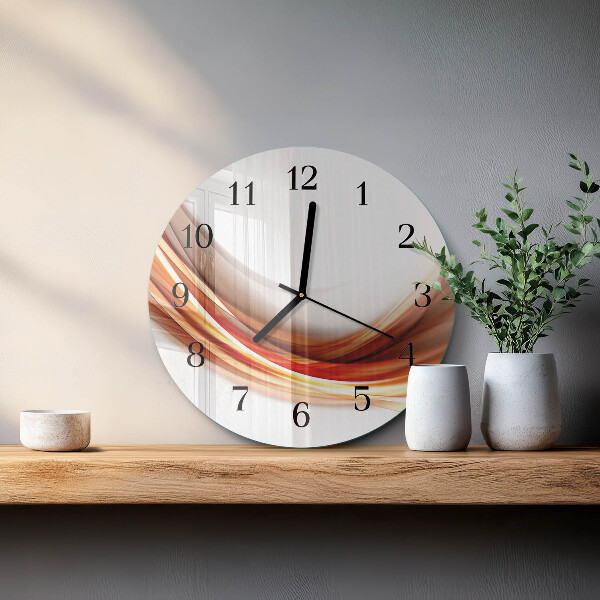 Round wall clock Abstract Lines