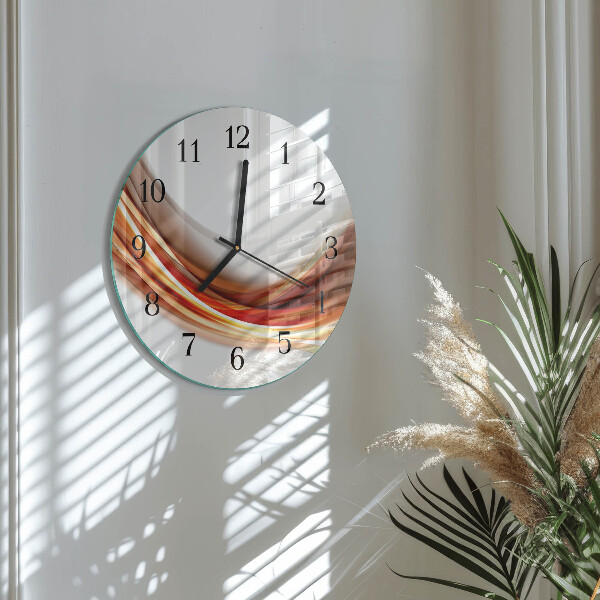Round wall clock Abstract Lines