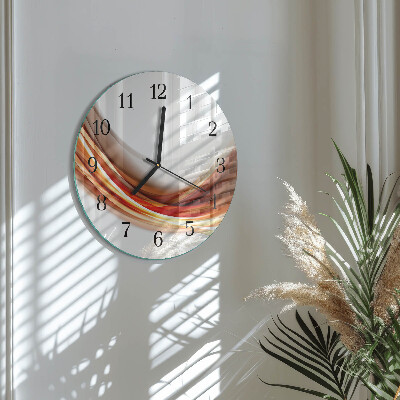 Round wall clock Abstract Lines