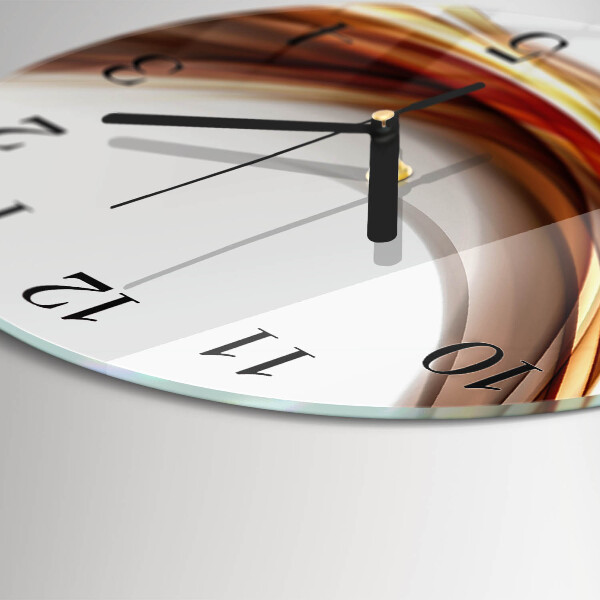 Round wall clock Abstract Lines