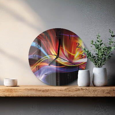 Round wall clock Abstract Art