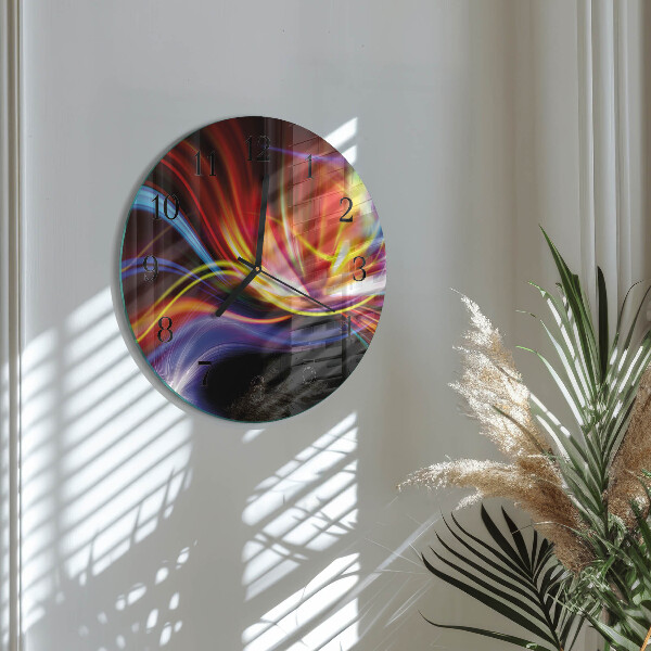 Round wall clock Abstract Art