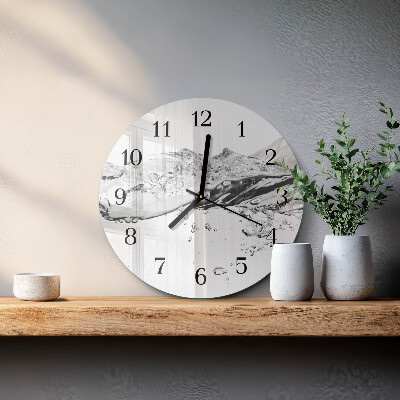 Round wall clock Water