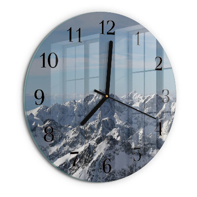 Round wall clock Mountains