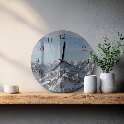 Round wall clock Mountains