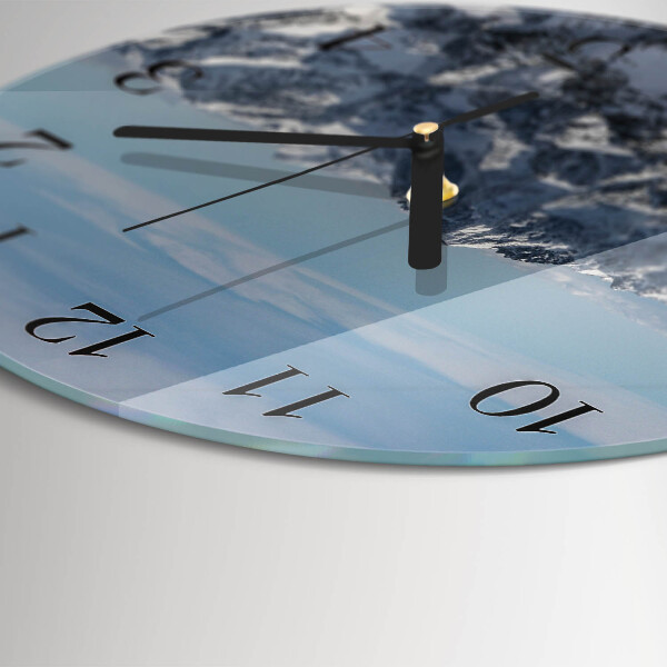 Round wall clock Mountains