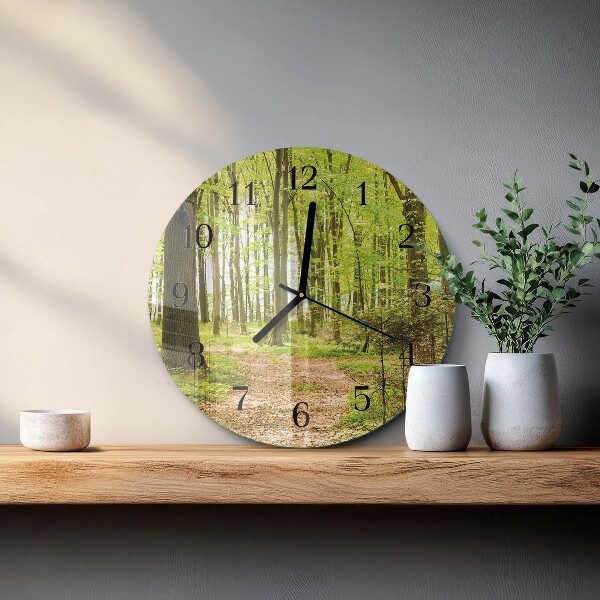 Round wall clock Forest