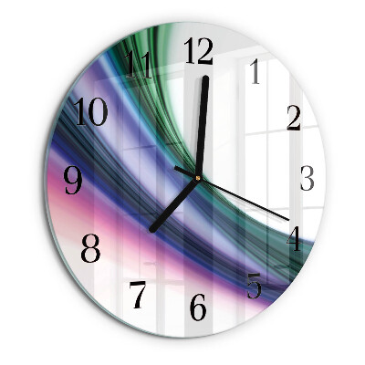 Round wall clock Abstract Lines